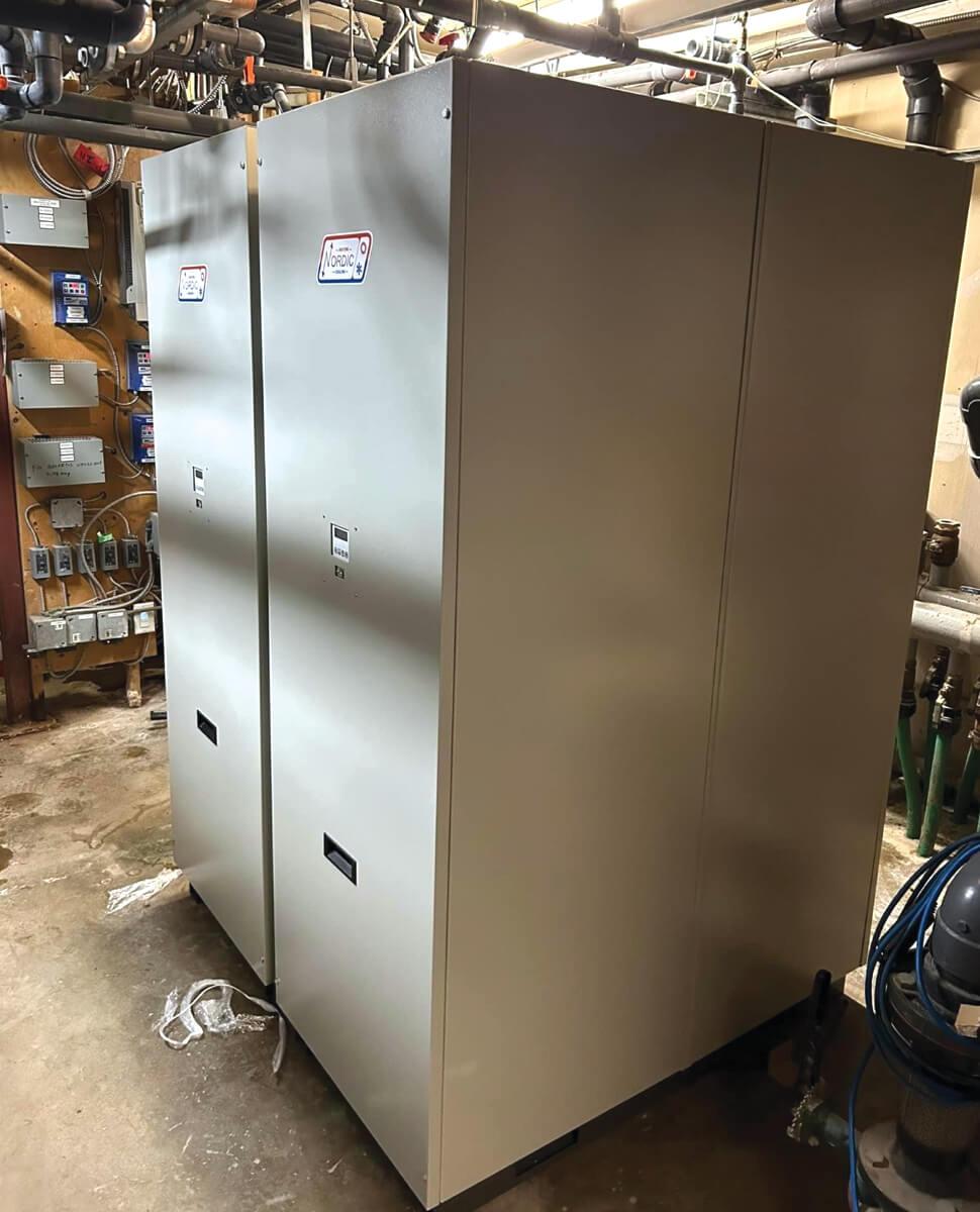 Remplacement unite geothermie systemes spa industriel